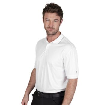 Island Green Men's Performance Polo Shirt - White