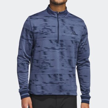 adidas Golf Ultimate365 Linear Stripe 1/4 Zip - Ink/Navy