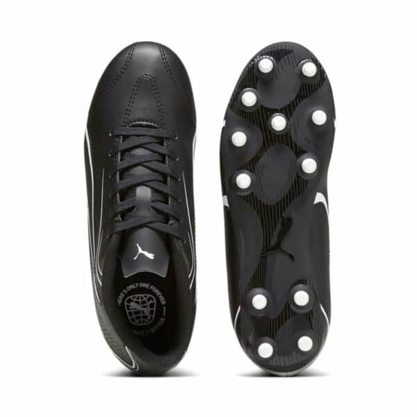 Puma Attacanto FG Kids Football Boots - Black/Silver - Image 2