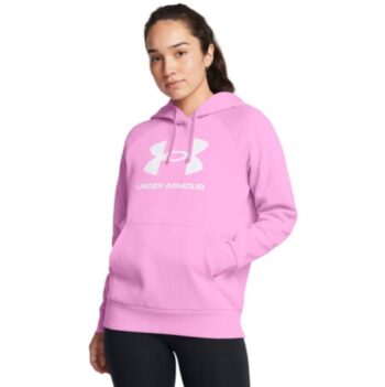 Under Armour Women's Rival Fleece Logo Hoodie - Pink