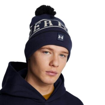 Under Armour Halftime Pom Beanie - Navy/White