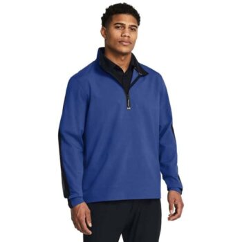 Under Armour Storm Windstrike 1/2 Zip Golf Top - Blue/White