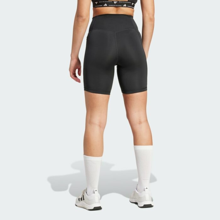 adidas Optime Essentials Stash Pocket 7-Inch Shorts - Black - Image 2