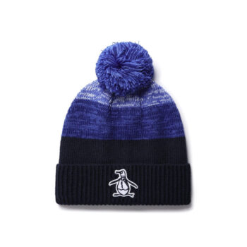 Original Penguin Golf Rib Cuff Pom Beanie - Black/Iris