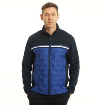 Island Green Thermal Stretch Padded Jacket - Navy/Royal