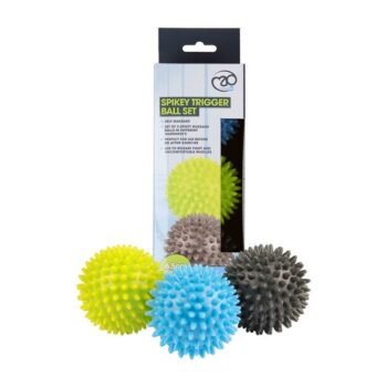 Spikey Massage Balls - Set of 3 (Blue, Green & Grey)