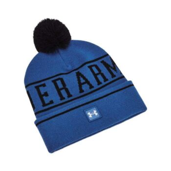 Under Armour Halftime Pom Beanie - Blue/White