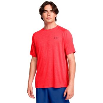 Under Armour Mens Tech Textured T-Shirt - Red/Cardinal