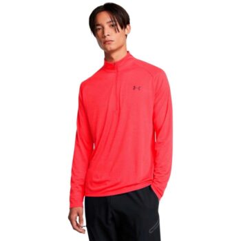 Under Armour Tech Textured Half Zip Top - Red
