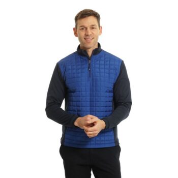 Island Green Men’s Lined Showerproof Wind Stopper Quilted Top