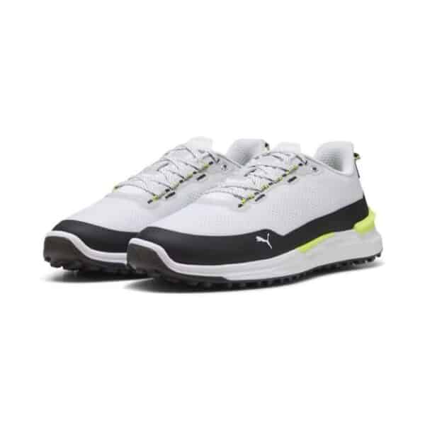 Puma Ignite Elevate X Golf Shoes - White/Black/Yellow - Image 2