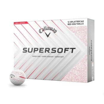 Callaway Supersoft Splatter Golf Balls - Red