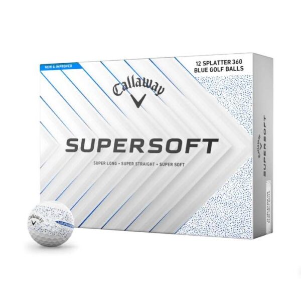 Callaway Supersoft Splatter Golf Balls - Blue