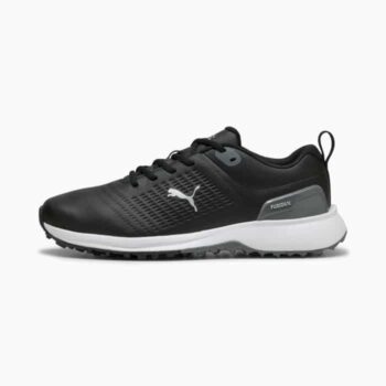 Puma Fusion Plus Spikeless Golf Shoes - Black/White