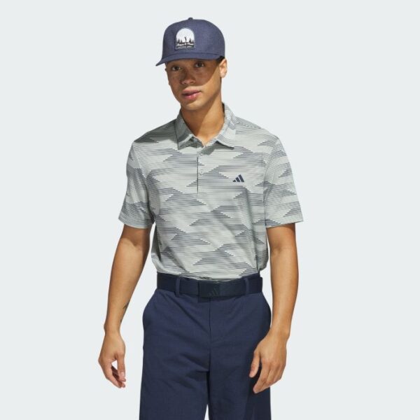 adidas Golf Ultimate365 Speed Stripe Shirt - Silver/Navy