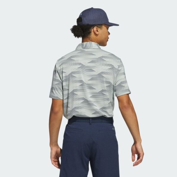 adidas Golf Ultimate365 Speed Stripe Shirt - Silver/Navy - Image 2