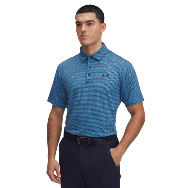 Under Armour Golf Playoff 3.0 Printed Shirt - Blue/Navy