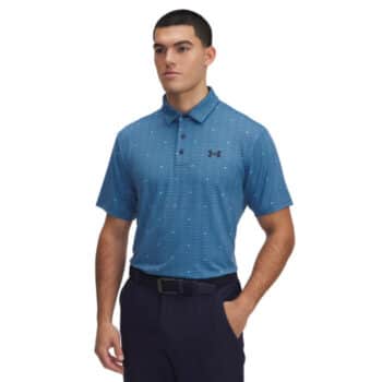 Under Armour Golf Playoff 3.0 Printed Shirt - Blue/Navy