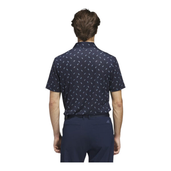 adidas Ultimate365 Printed Mesh Polo - Navy/Silver - Image 2