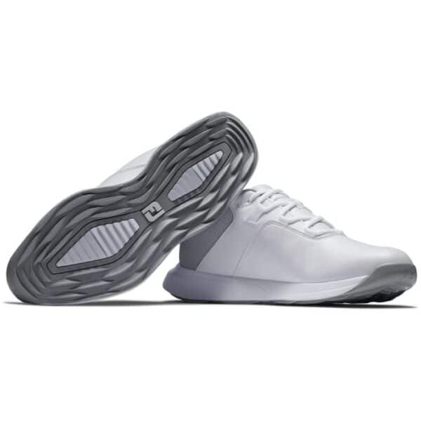 FootJoy ProLite Spikeless Golf Shoes - White/Grey - Image 2