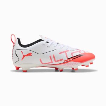 Puma Ultra Play 5 Kids Football Boots - White/Black/Red