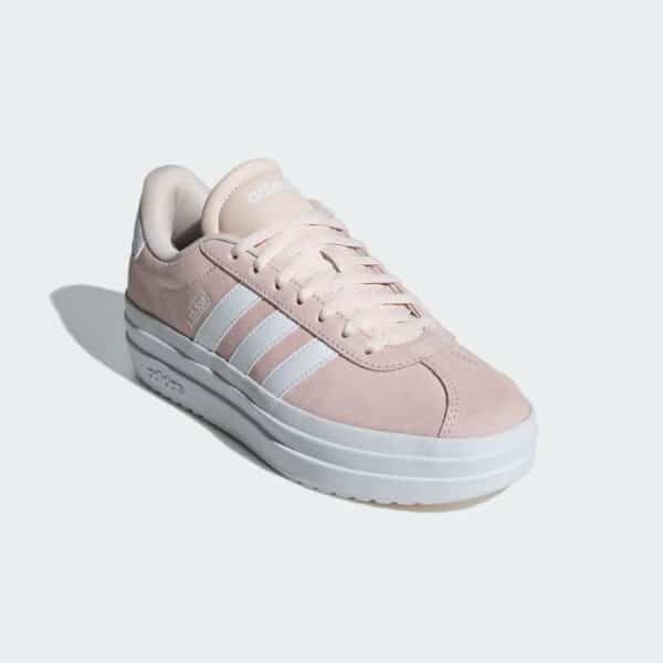 adidas Ladies VL Court Bold Shoes - Pink/White - Image 3