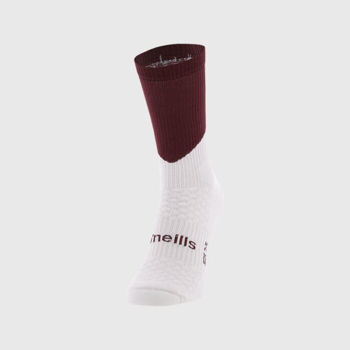 O'Neills Ion Midi GAA Socks - Maroon/White