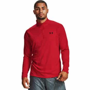 Under Armour Mens Tech 2.0 Half Zip Top - Red/Black