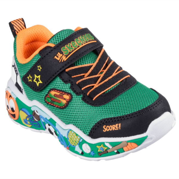Skechers Boys Play Scene Shoes - Green/Multi - Image 2