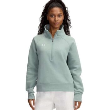 Under Armour Womens Rival Fleece Half Zip - Green/White
