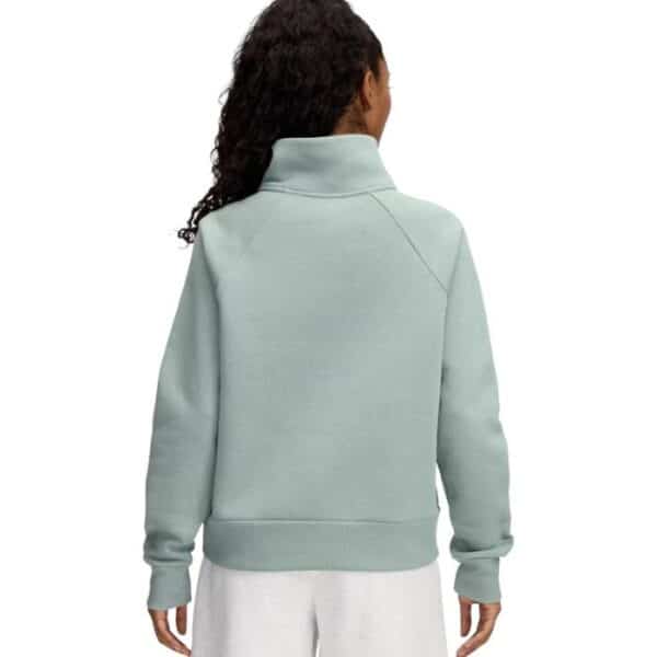 Under Armour Womens Rival Fleece Half Zip - Green/White - Image 2