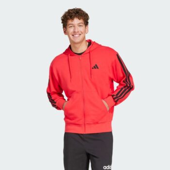 adidas Essentials Full Zip Hoodie - Ruby/Black