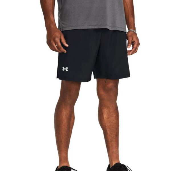 Under Armour Launch 7" Shorts - Black/White - Image 2