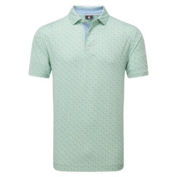 Footjoy Figure Print Lisle Polo - Pistachio