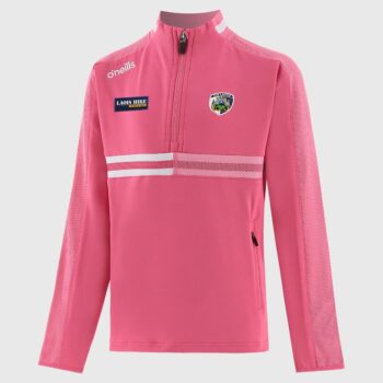 Laois GAA O'Neills Women's Nepal Half Zip Top - Pink/White