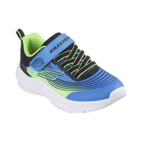 Skechers Microspec Advance - Blue/Lime - Image 2