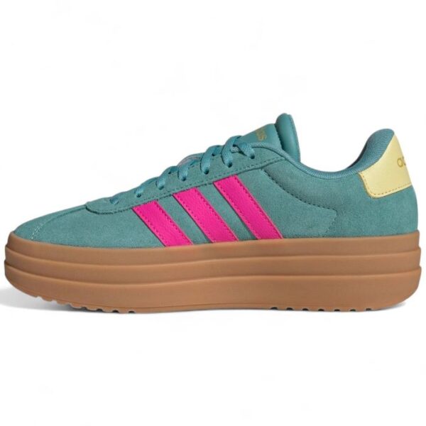 adidas Womens VL Court Bold Shoes - Purple/Wht/Lemon - Image 2