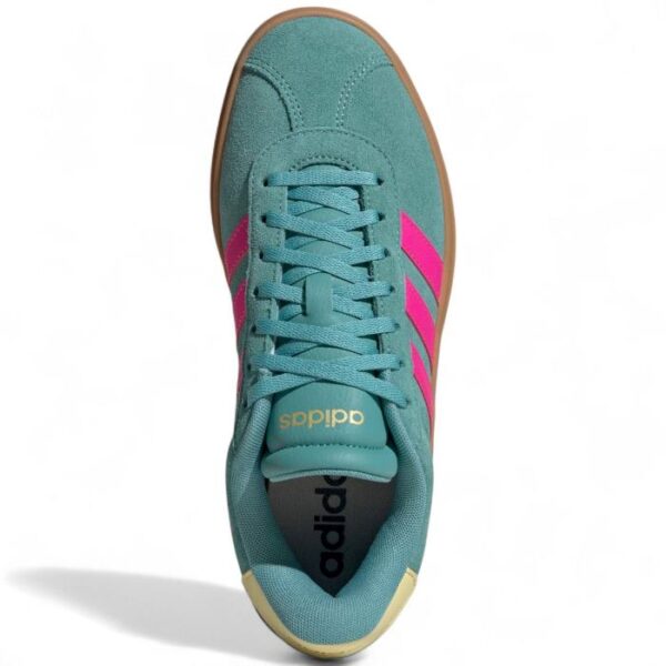 adidas Womens VL Court Bold Shoes - Purple/Wht/Lemon - Image 3