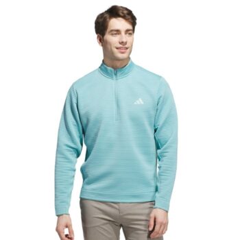 adidas Golf Ultimate365 DWR Textured 1/4 Zip - Mint