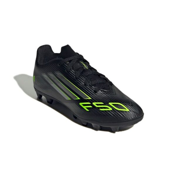 adidas F50 Club F/G Kids Football Boots - Black/Lemon - Image 3