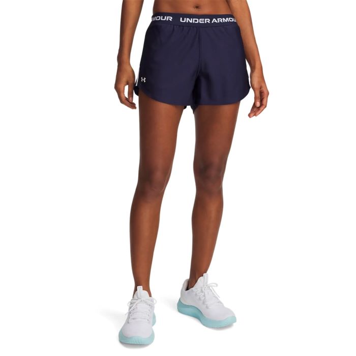 Under Armour Ladies Tech Play Shorts - Navy/White