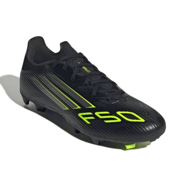 adidas F50 League Football Boots - Black/Lemon - Image 4