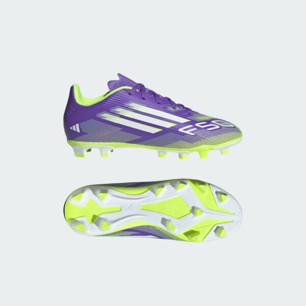 adidas F50 Club FG Kids Football Boots - Purple - Image 3