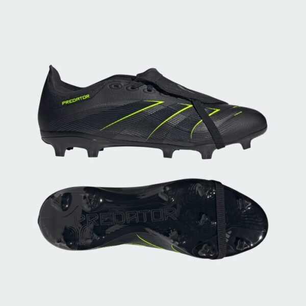 adidas Predator League Fold Over Tongue FG Football Boots - Black/Lemon - Image 5