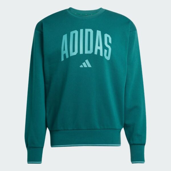 adidas Mens Collegiate Crewneck Top - Green - Image 3