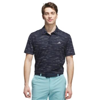 adidas Ultimate365 Mesh Glimmer Print Polo - Navy