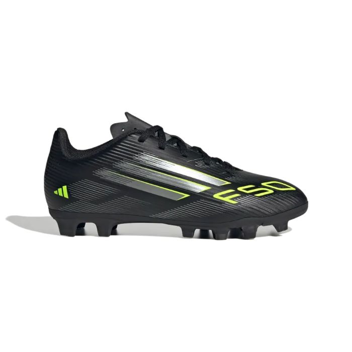 adidas F50 Club F/G Kids Football Boots - Black/Lemon