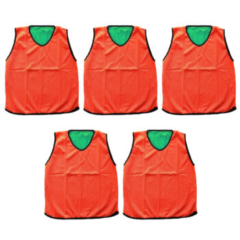 Precision Reversible Bibs Orange/Green - 5 Pack