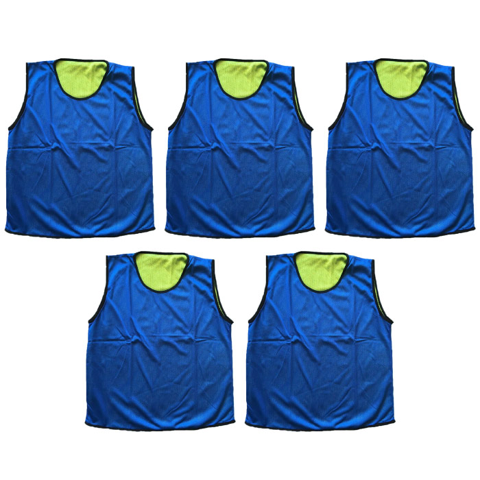 Precision Reversible Bibs Royal/Yellow - 5 Pack