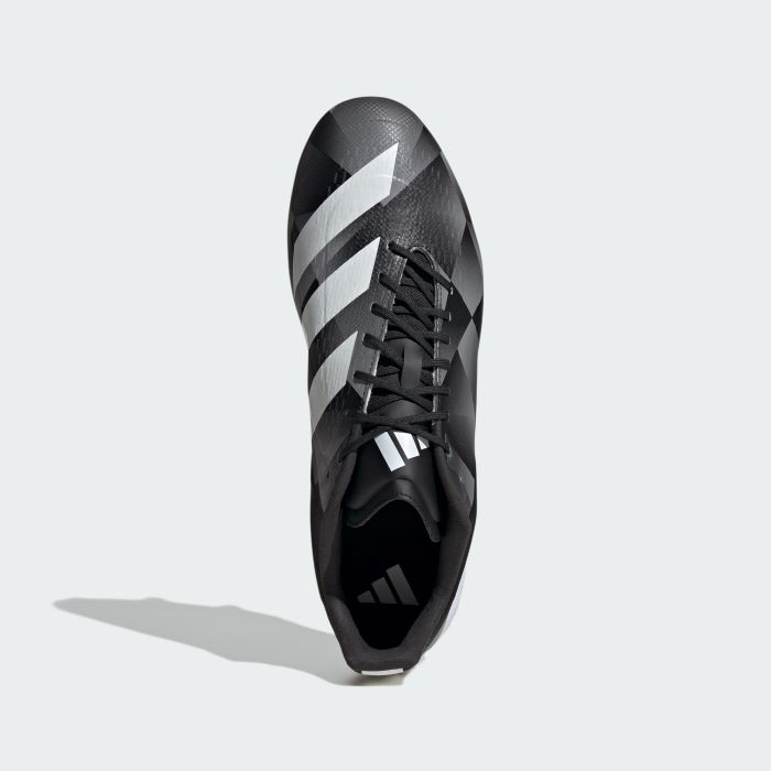 adidas Adizero RS15 Ultimate SG Rugby Boots - Black/Grey - Image 2
